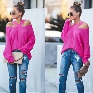 Vici Neon Pink Sweater